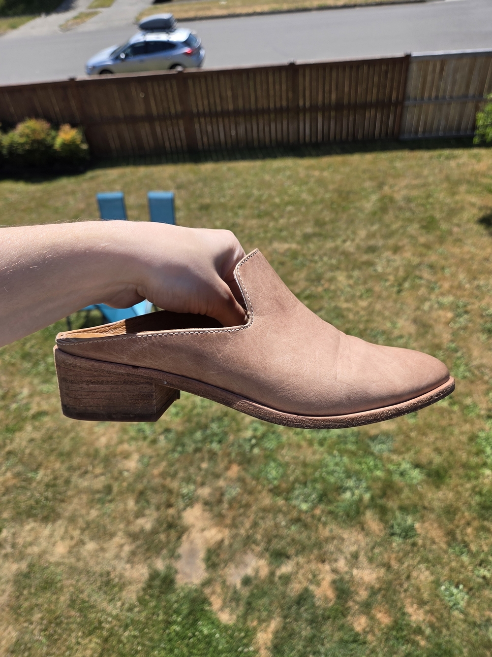 Frye "Ray" Mule in Warm Tan